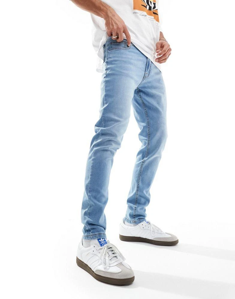 Don't Think Twice DTT stretch super skinny jeans in light blue 4