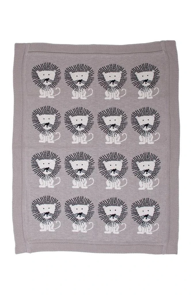 Parkland Lion King Transitional Light Grey Knitted 32" x 40" Baby Blanket 1