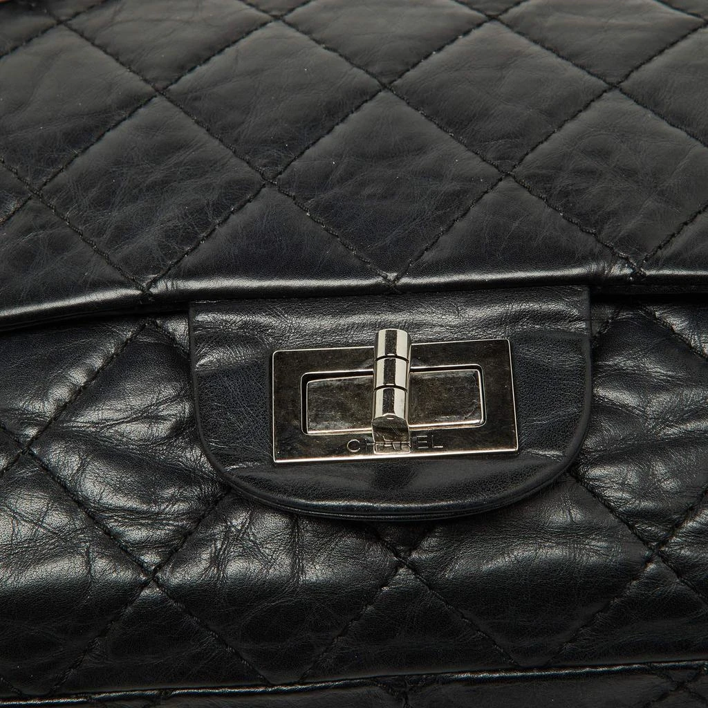 Chanel Chanel Black Quilted Aged Leather Reissue 2.55 Classic 227 Flap Bag 6