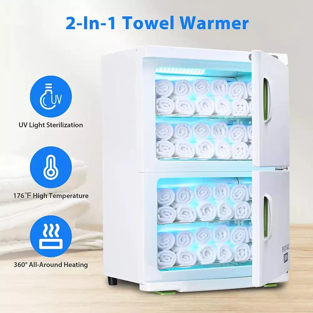 Byootique 46L Hot UV Sterilizer Towel Warmer Cabinet Heated Nail Salon Spa Facial Dual 4 Rack 2