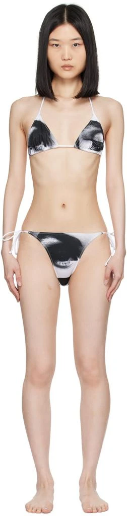 Jean Paul Gaultier Black 'The Eyes And Lips' Bikini 1