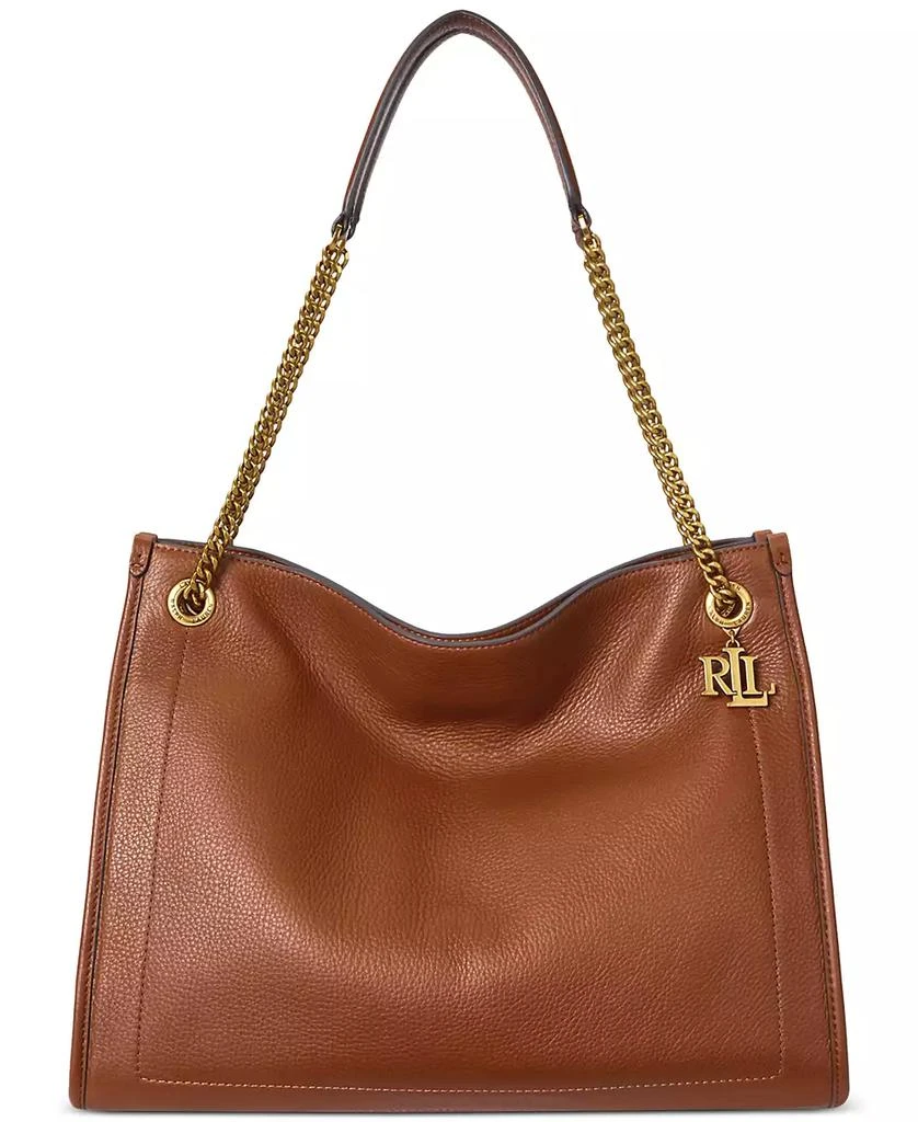 Ralph Lauren Bradley Large Pebbled Leather Tote Bag