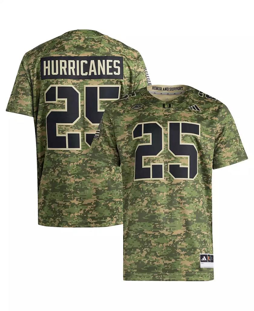 Adidas Men's 25 Camo Miami Hurricanes Honor Support Premier Strategy Jersey