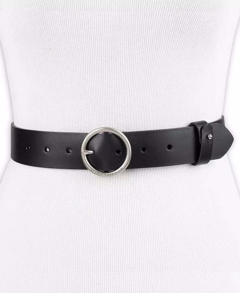 Levi's Women's Circular Center Bar Buckle Leather Belt