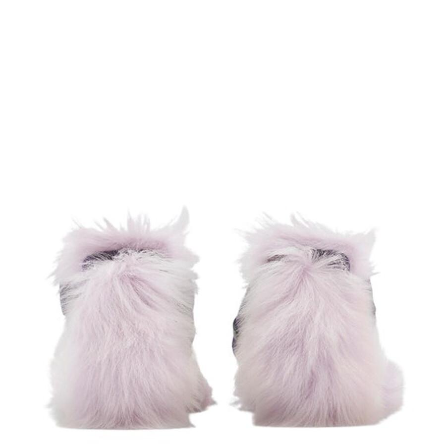 Burberry Shearling Step Post 105 Heel Sandals