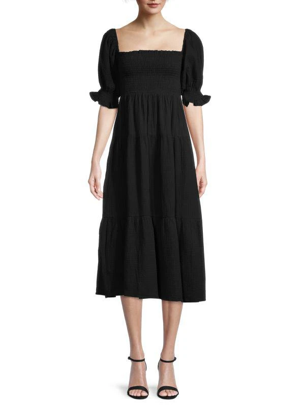CAARA Frankie Squareneck Tiered Dress 1