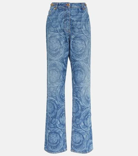 Versace Barocco high-rise straight jeans 1