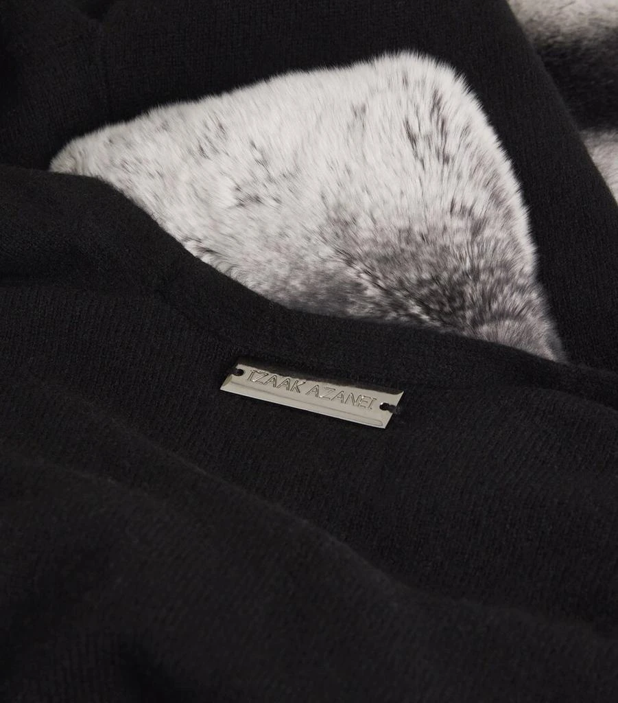 Izaak Azanei Merino Wool-Cashmere Fur Cuff Cardigan 5