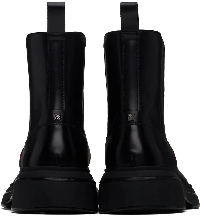 Hugo Boss Black Polished Leather Chelsea Boots 2