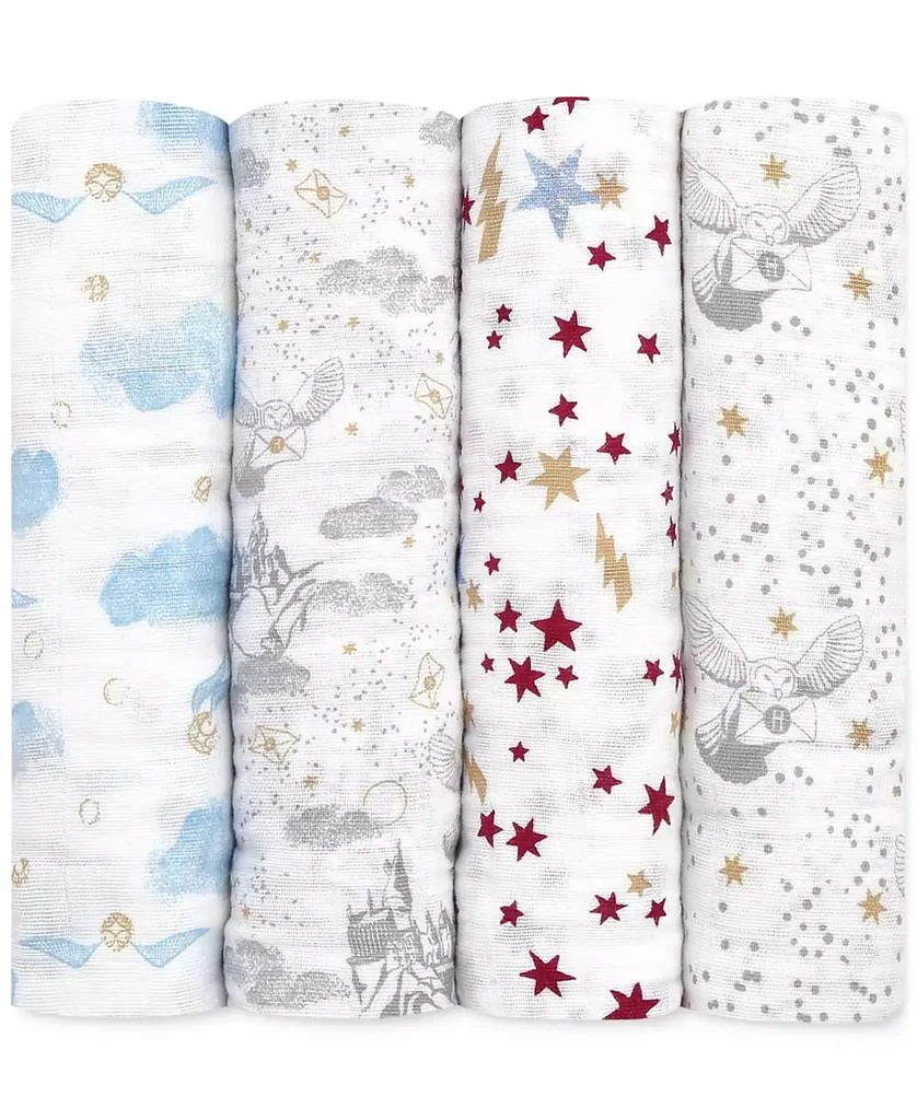 aden + anais Baby Boys or Baby Girls Harry Potter Swaddles, Pack of 4 1