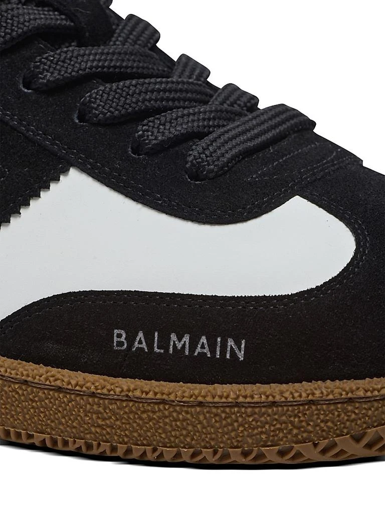Balmain Swan Two-Tone Low-Top Sneakers 9