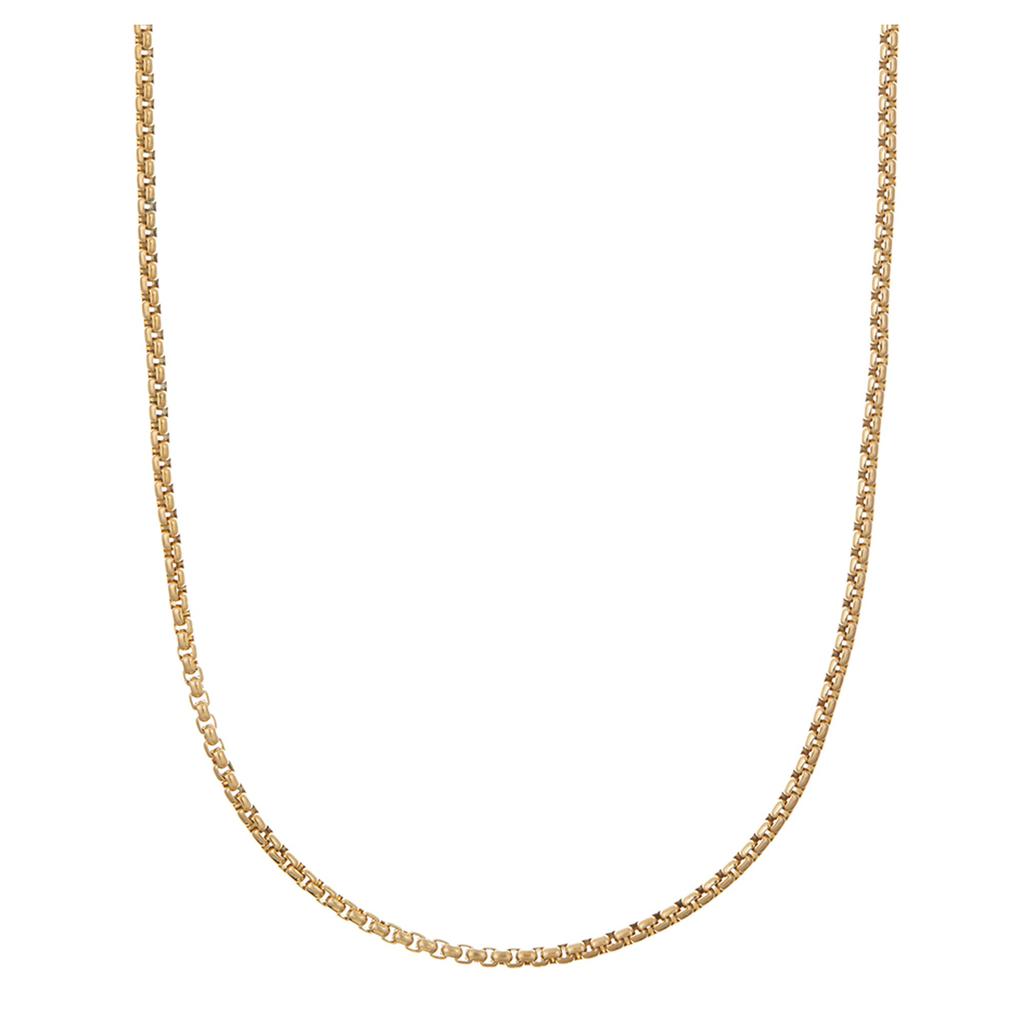 Orelia & Joe Round Box Chain Necklace