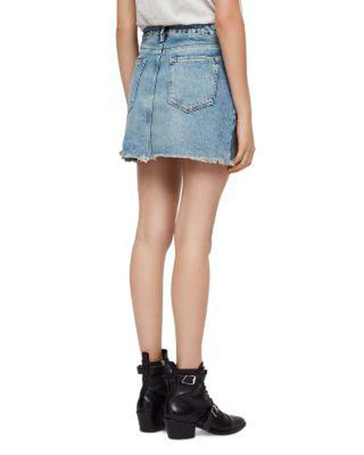 ALL SAINTS Betty Studded Frayed Denim Skirt 3