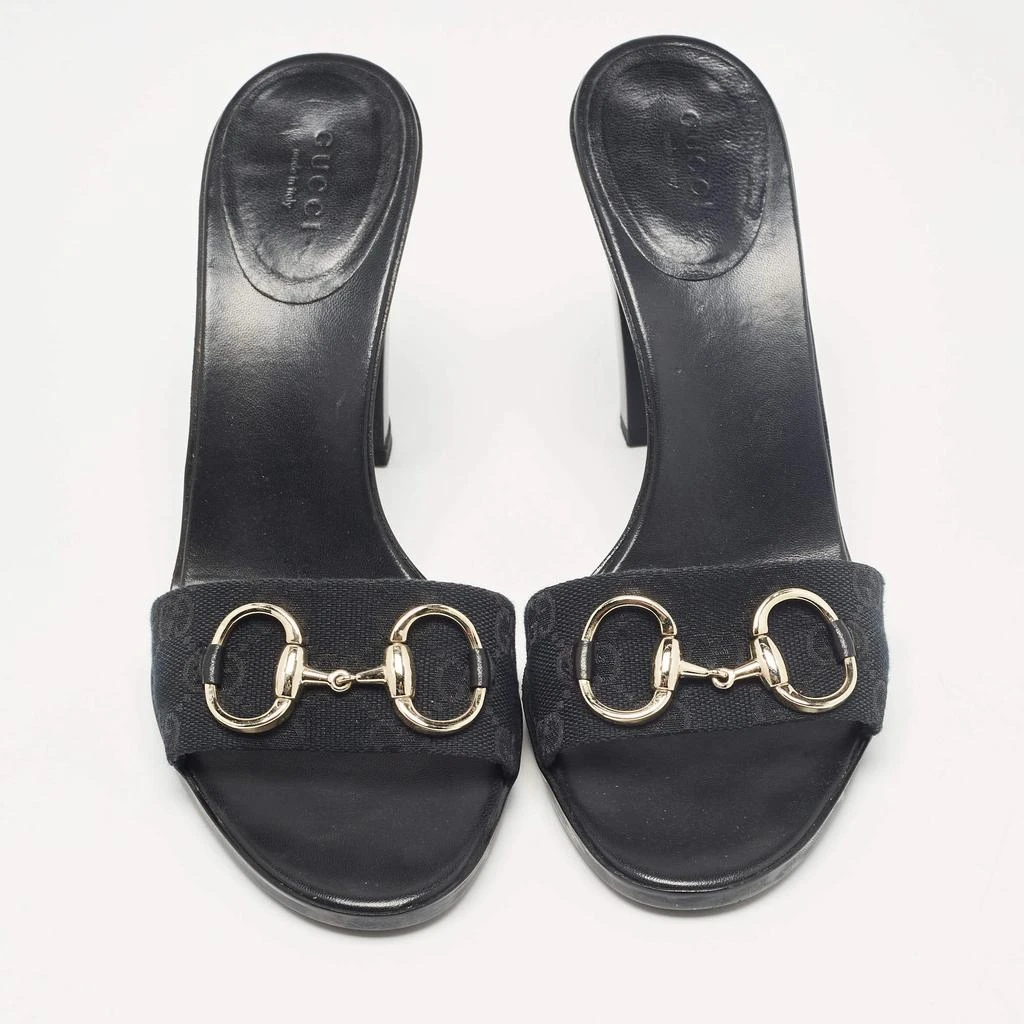 Gucci Gucci Navy Blue GG Canvas Horsebit Slide Sandals Size 38.5 3