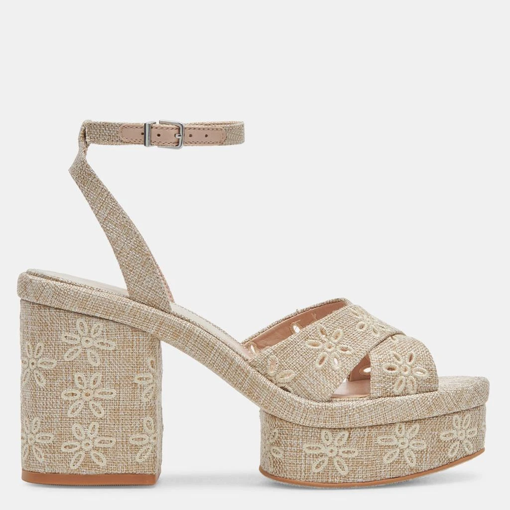 Dolce Vita Laisha Heels Almond Floral Eyelet 1