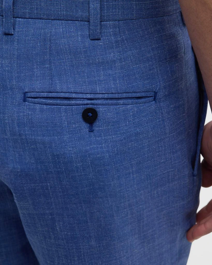 Isaia Men's Cropped Linen-Blend Pants 5