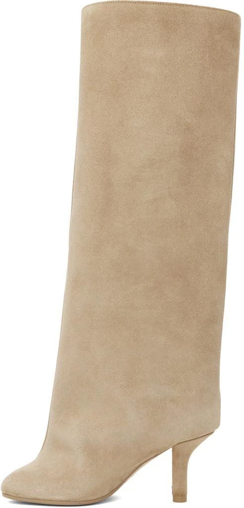MM6 Beige Anatomic Slip-On Suede Boots 3