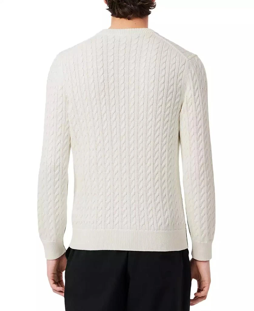 Lacoste Men's Regular-Fit Cable-Knit Crewneck Sweater 2