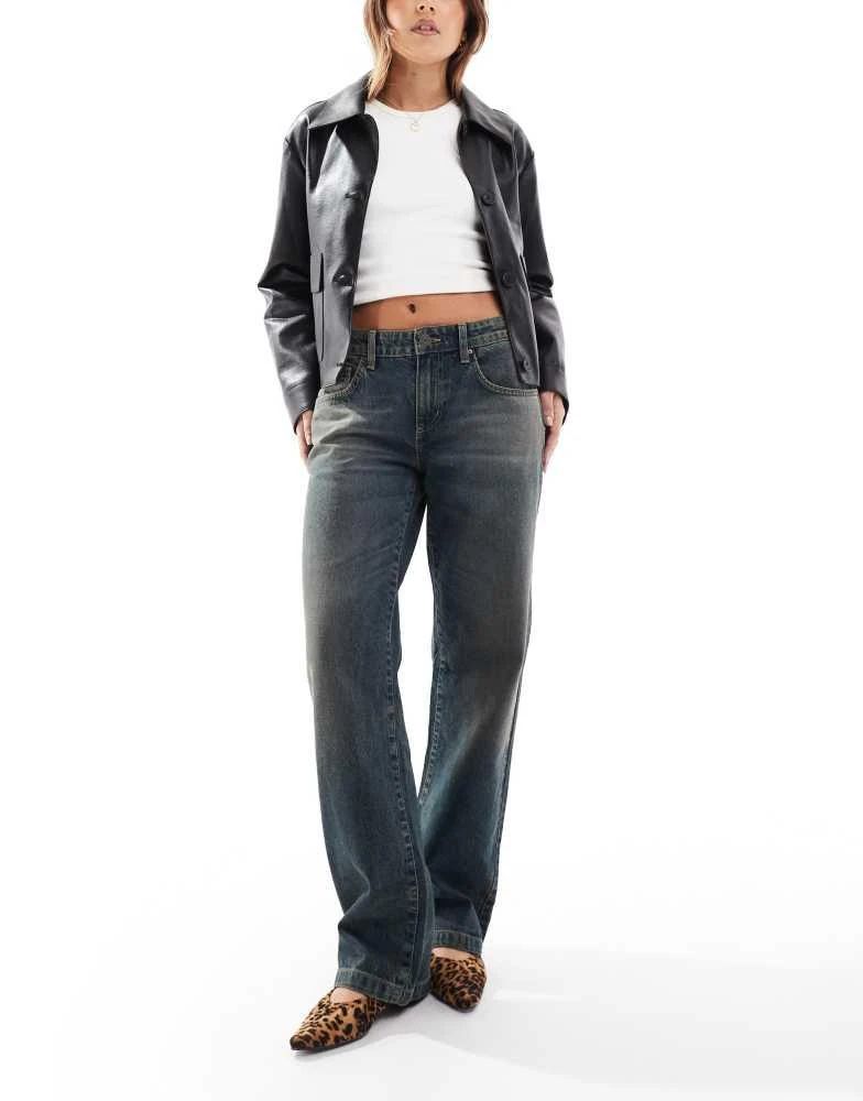 Cotton:On Cotton On low rise straight jean in rust blue 1