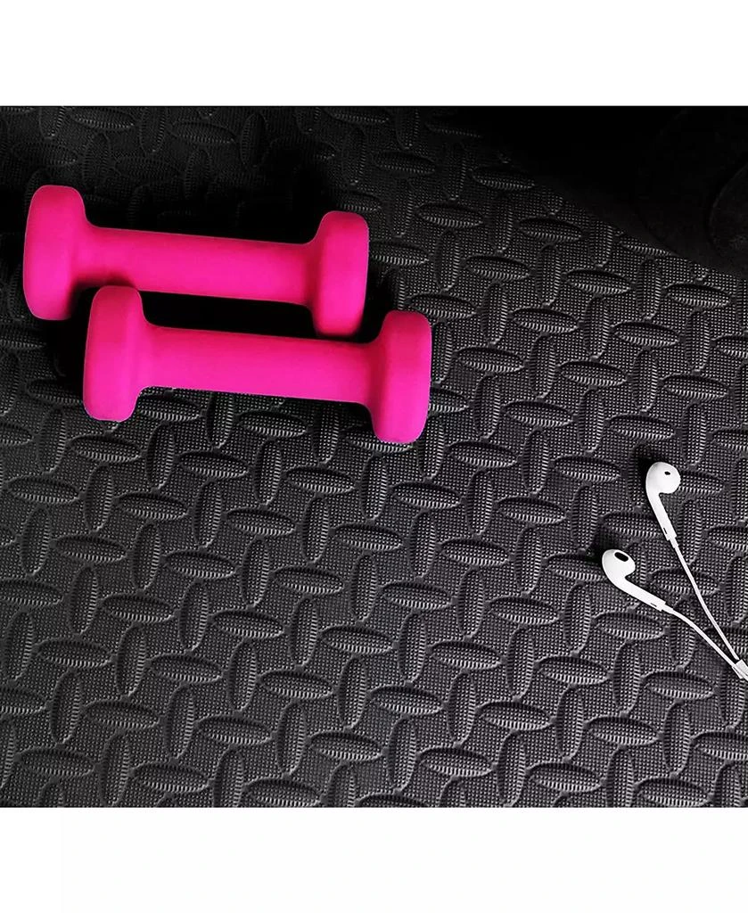 BalanceFrom Fitness 96 Sq Ft Interlocking Exercise Mat Tiles, Black (2 Pack) 8
