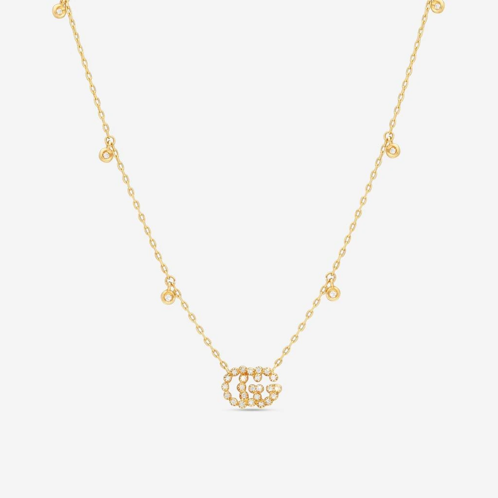 Gucci Gucci GG Running 18K Yellow Gold Diamond Pendant Necklace YBB48162400100U-copy