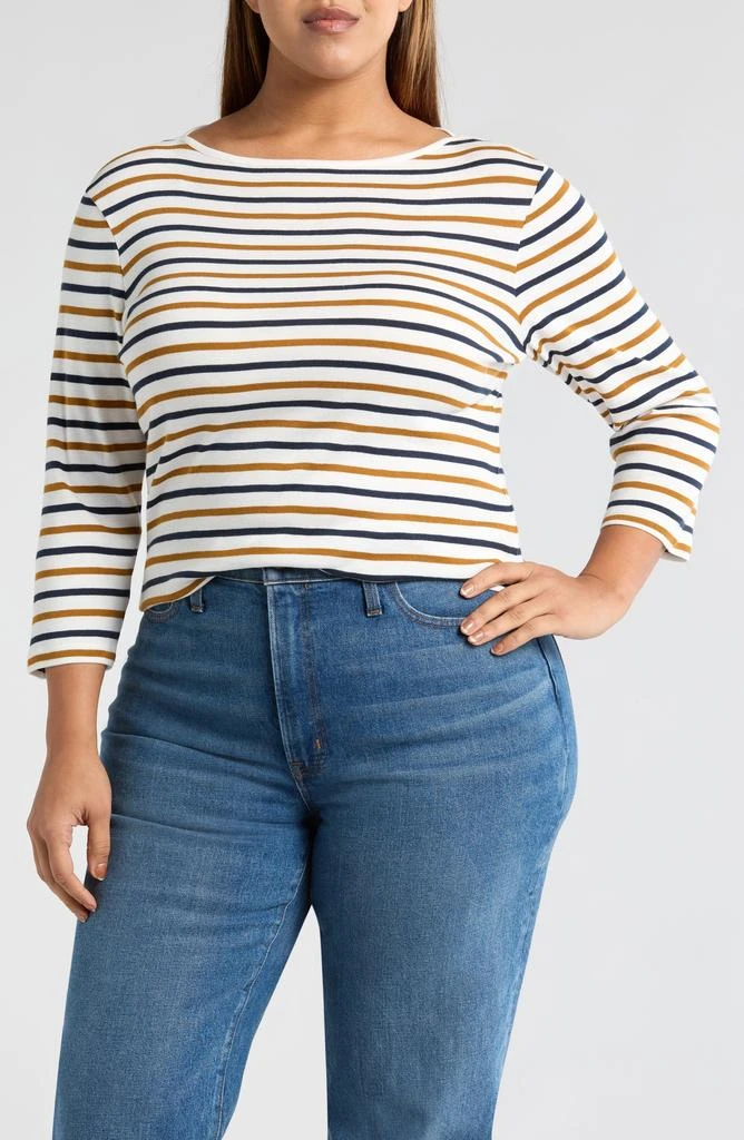 Caslon Boat Neck Long Sleeve Tee 1