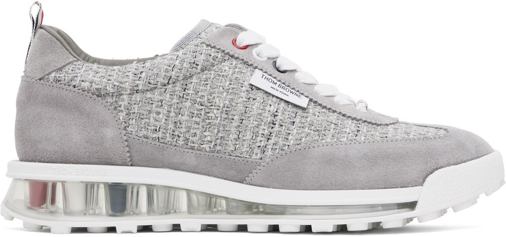 スニーカー Thom Browne FRAYED CANVAS CABLE KNIT SOLE FIELD Sneakers Thom Browne Thom browne frayed canvas cable knit sole field