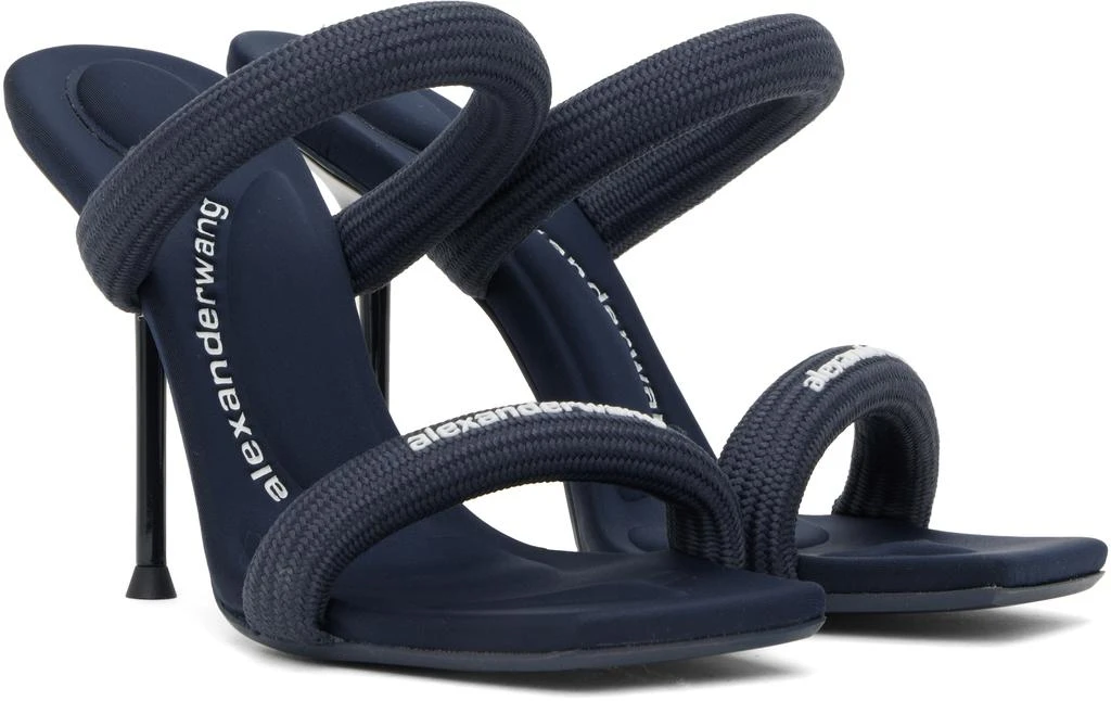 Alexander Wang Navy Julie 105mm Nylon Tubular Heeled Sandals 4