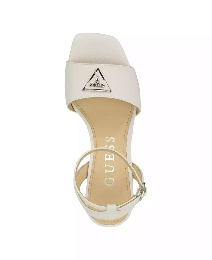 GUESS Women's Gelyae Ankle Strap Block Heel Sandals 4
