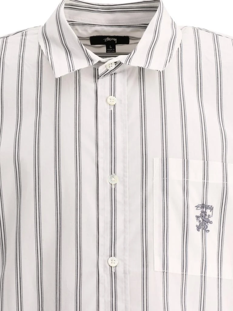 STUSSY Stüssy Logo-Embroidered Striped Shirt 3
