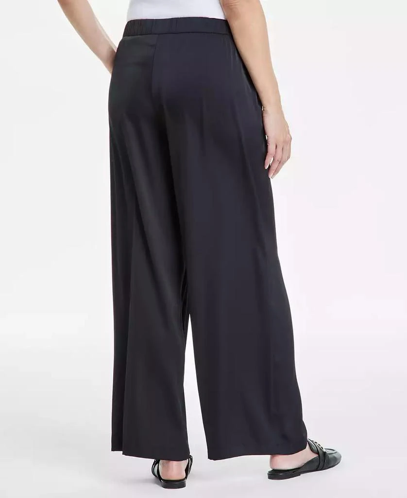 JM Collection Women's Pull-On Wide-Leg Satin Pants, Exclusively at Macy's 2
