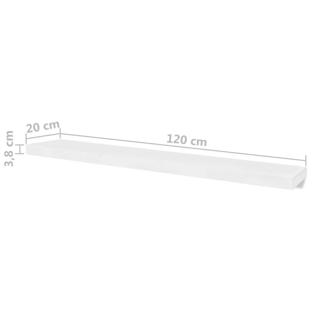 VidaXL Wall Shelves 4 pcs White 47.2", 276000 5