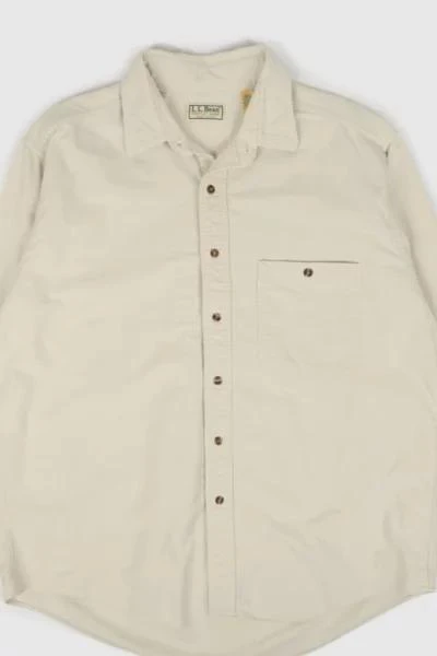 Urban Outfitters Vintage L.L. Bean White Flannel Button-Down Shirt 2