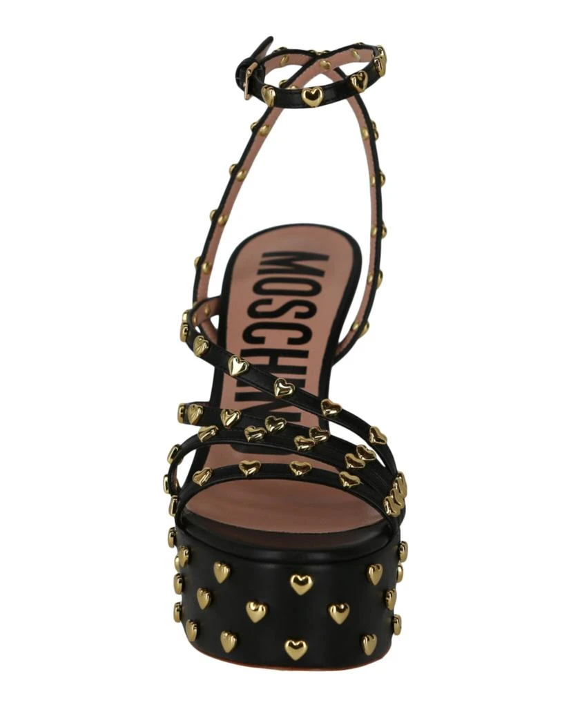 Moschino Heart Studded Platform Heels 4