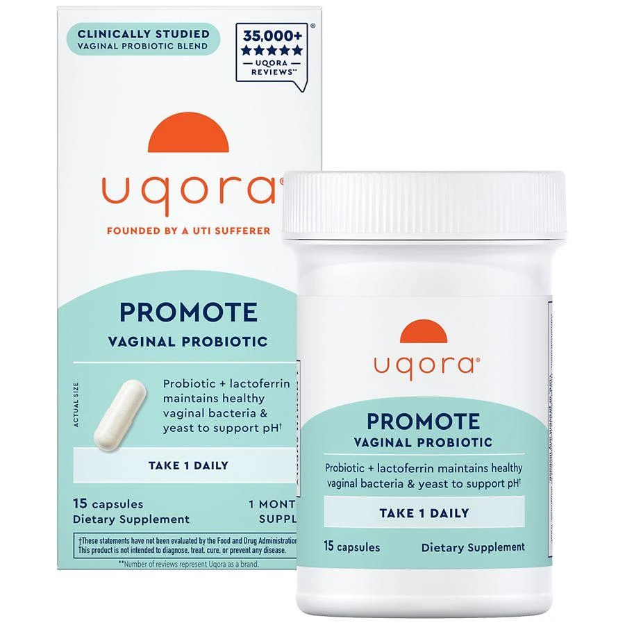 Uqora Promote Vaginal Probiotic For Urinary Tract Health 15 Capsules
