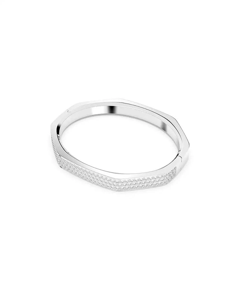 Swarovski Crystal Dextera Bangle Octagon Shape Pave Medium White Rhodium Plated 2