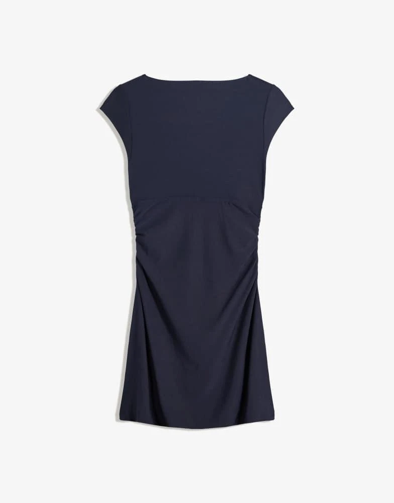 Bershka Bershka Gathered mini dress in blue 4