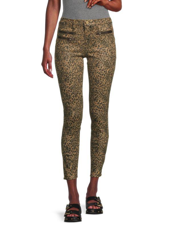 Etienne Marcel Animal Print Zip Pants