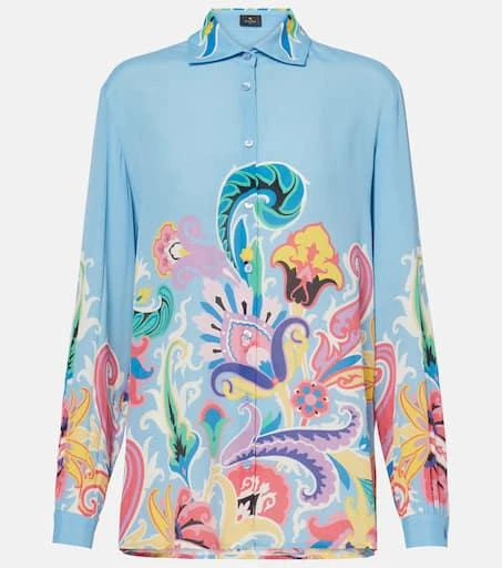 ETRO Printed satin shirt 1