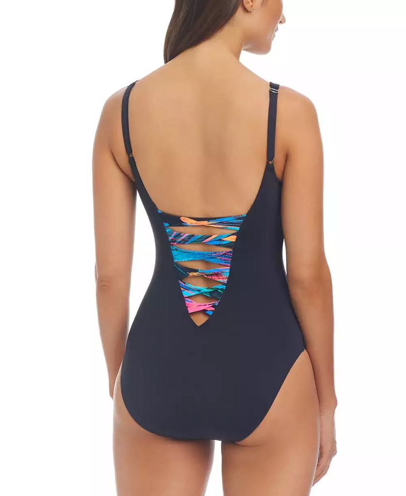 Bleu Rod Beattie Women's Plunge-Neck One-Piece Swimsuit