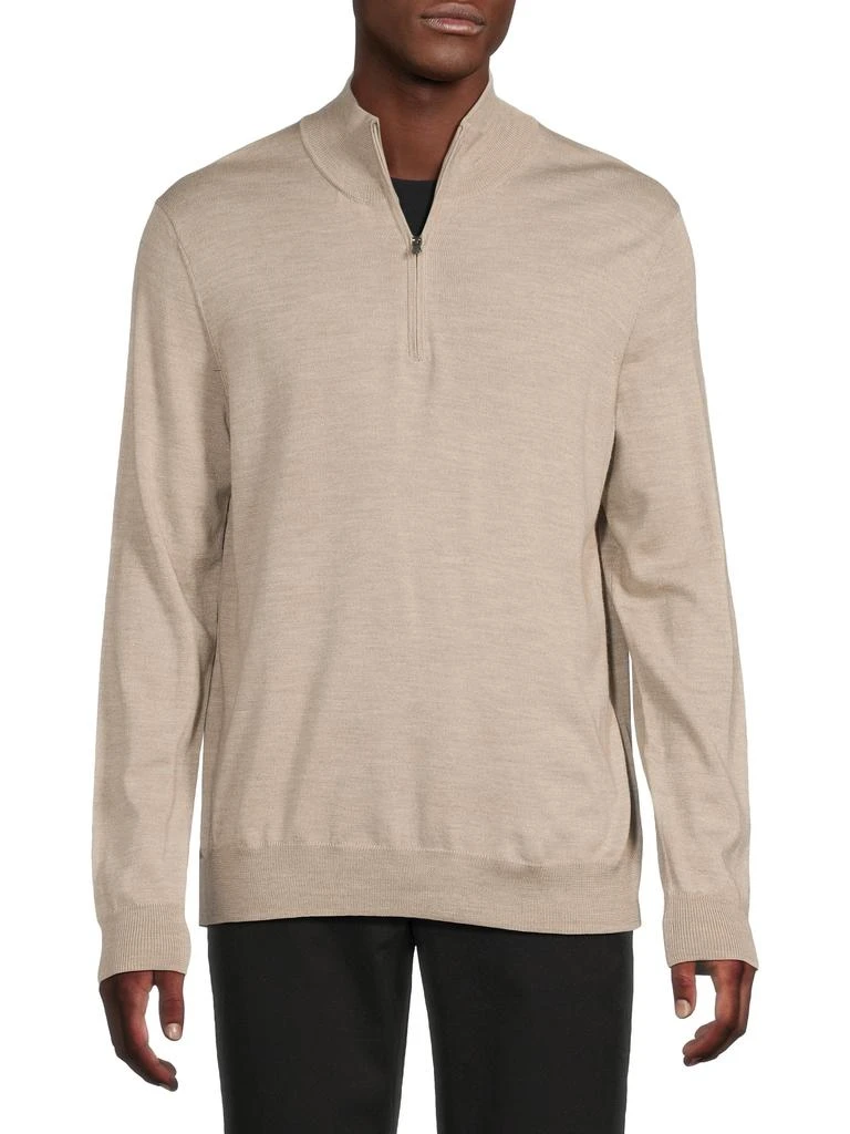 Saks Fifth Avenue Merino Wool-Blend Quarter-Zip Sweater