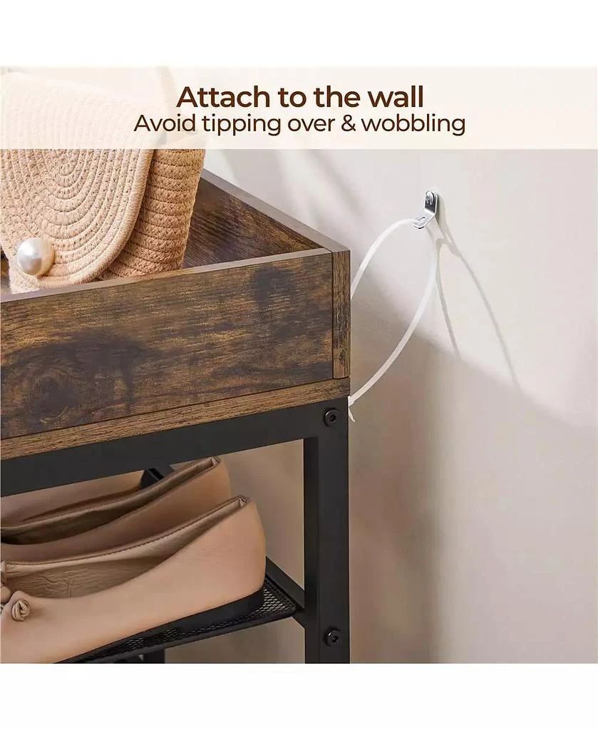 Yaheetech Modern Industrial Free-Standing 6-Layer Shoe Rack with Drawer 4