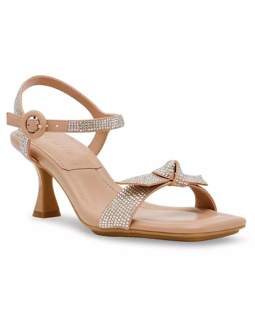 Anne Klein Women's Jia Knot Ankle Strap Dress Sandals 8