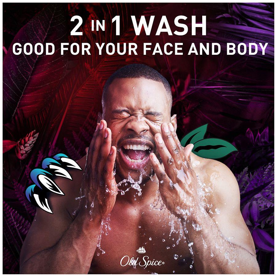 Old Spice Cleansing Body Wash for Men, 24/7 Shower Clean, 2 in 1 Face and Body Wash Rich Warm