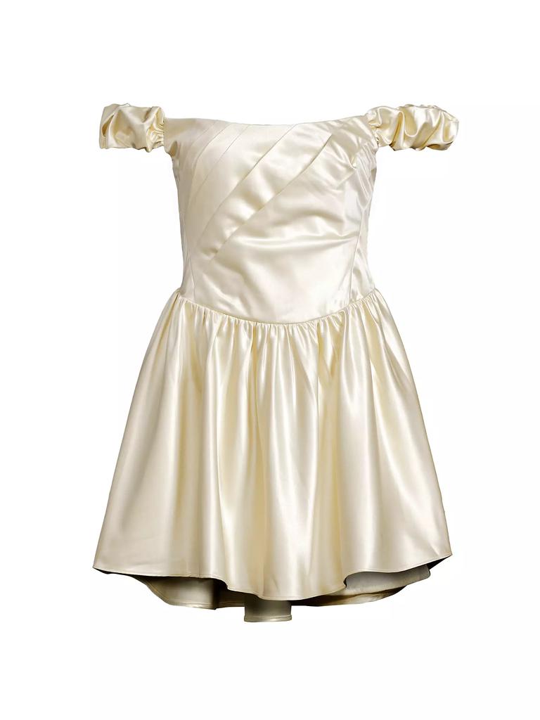 LoveShackFancy Cailey Off-The-Shoulder Minidress