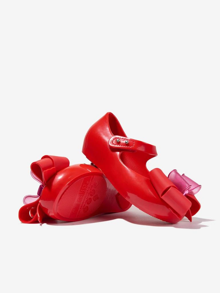 Mini Melissa Mini Melissa Girls Mini Ultragirl Fab Bow Ballerinas in Red 2