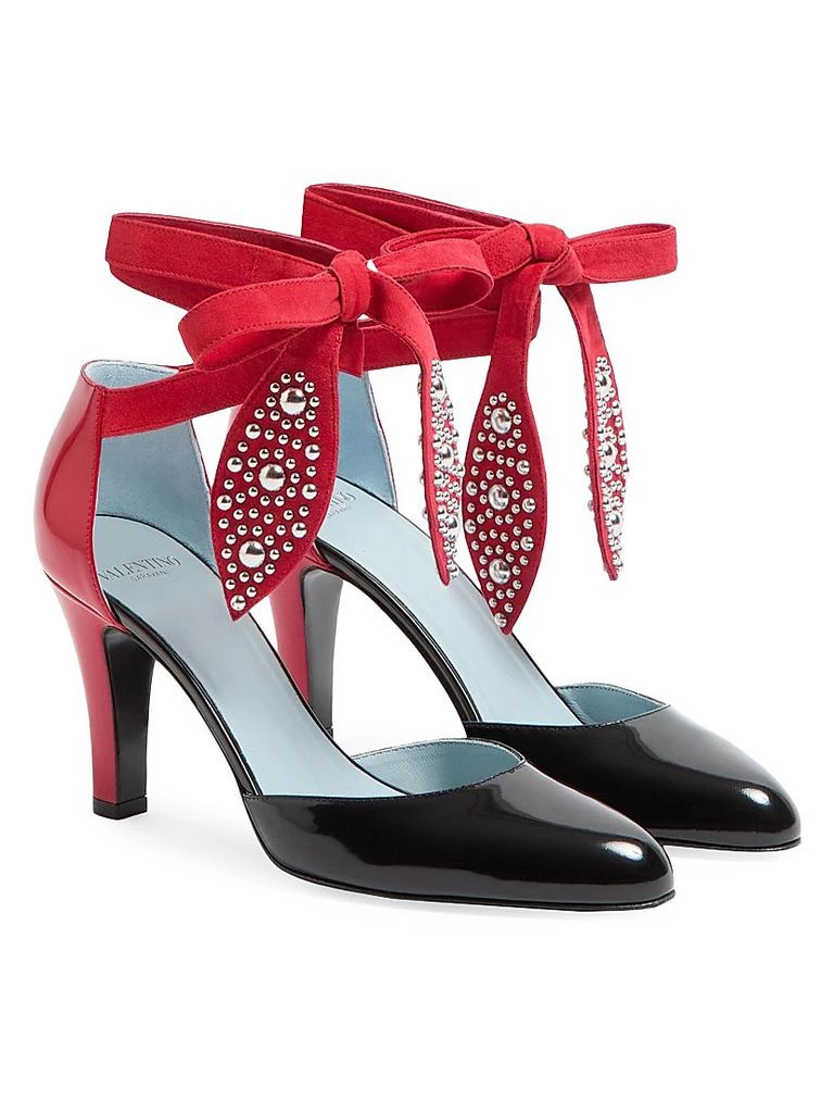 Valentino Foliefoliage Pumps in Abrasive Calfskin 85MM 2