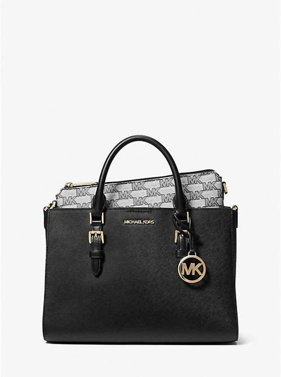 michael_kors Charlotte Medium 2-in-1 Saffiano Leather and Logo Tote Bag 5