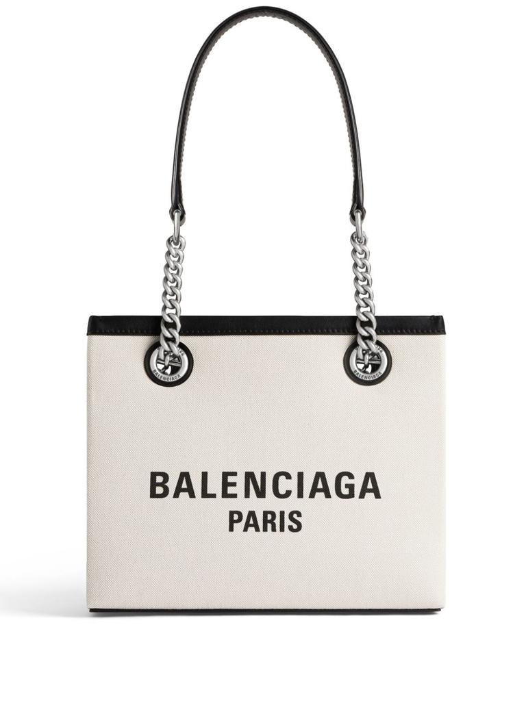 トートバッグ Balenciaga Ivory Canvas M Duty Free Shopping Bag Balenciaga DUTY FREE SMALL CANVAS TOTE BAG - Tote Bags