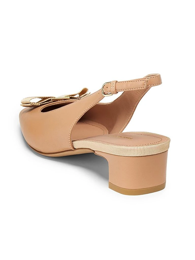 Salvatore Ferragamo Rivada 25MM Leather Slingback Pumps 3
